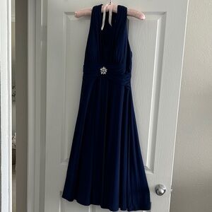 Elegant Purple/Blue Sleeveless Dress